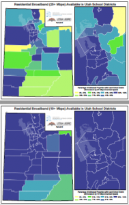 Featured image for “January 2017 Map of the Month: Broadband in Utah’s School Districts”